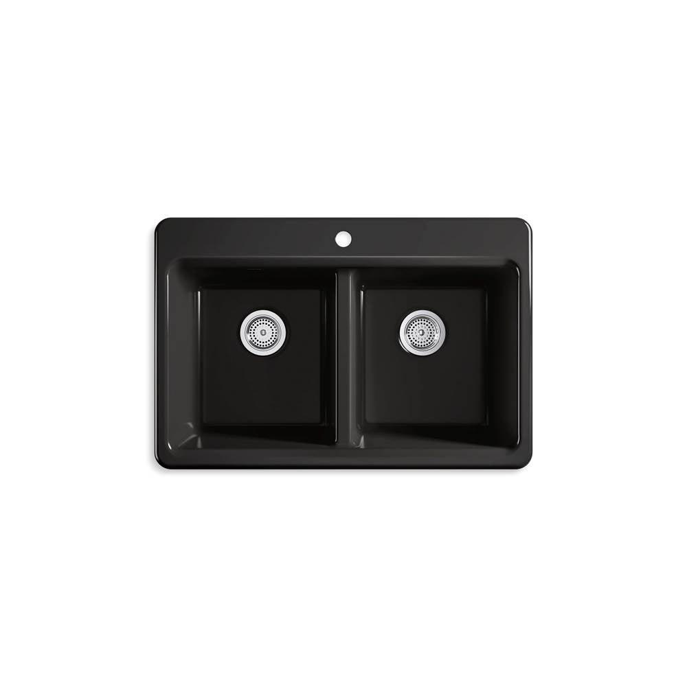 Riverby 33'' top-mount double-bowl kitchen sink