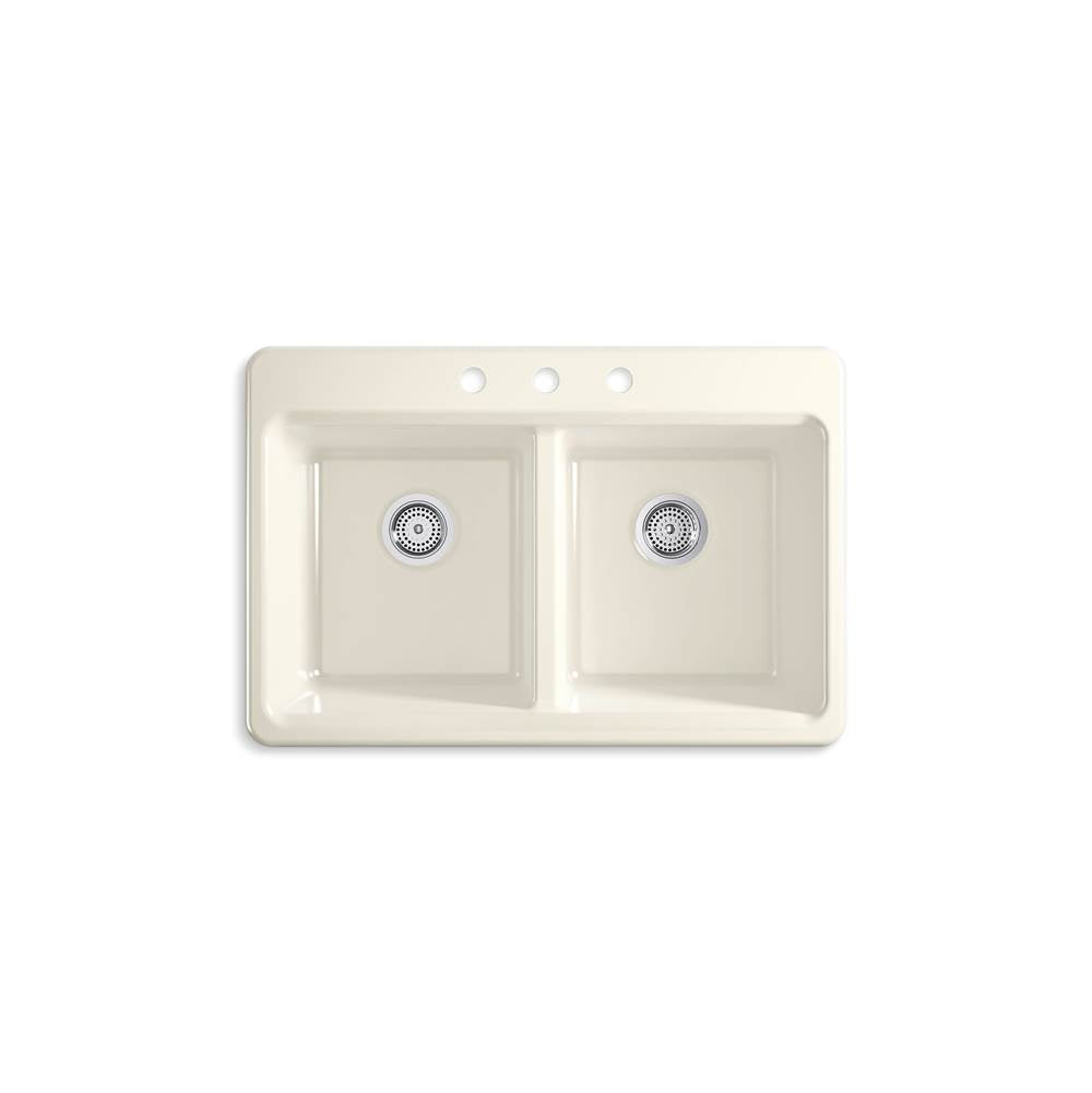 Riverby 33'' top-mount double-bowl kitchen sink