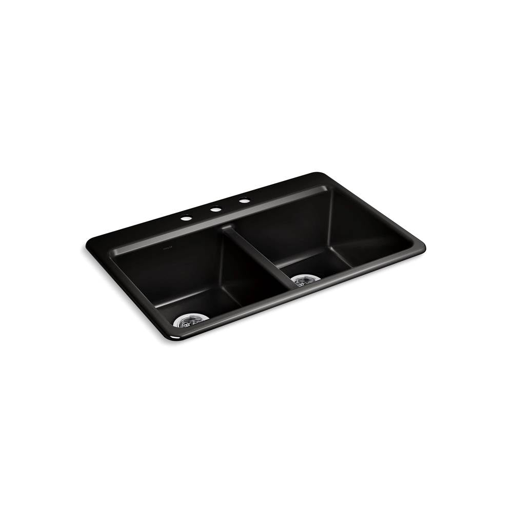 Riverby 33'' top-mount double-bowl kitchen sink