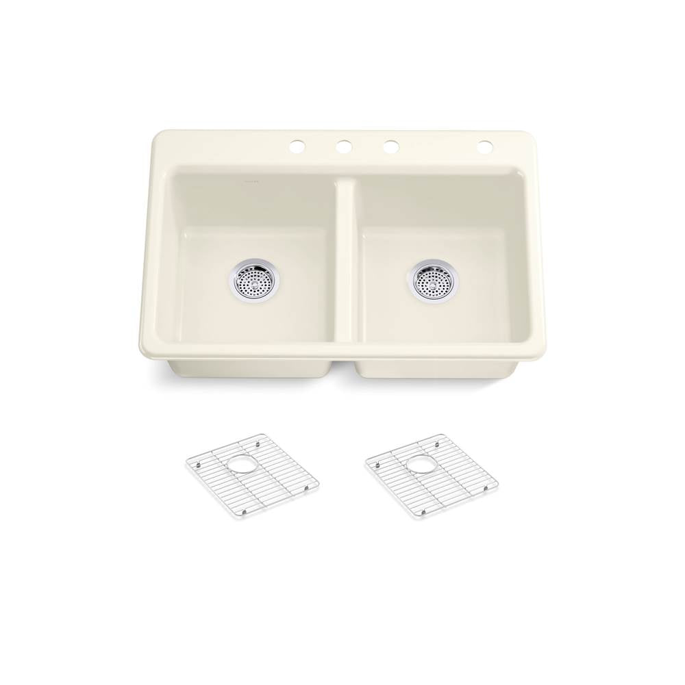 Riverby 33'' top-mount double-bowl kitchen sink