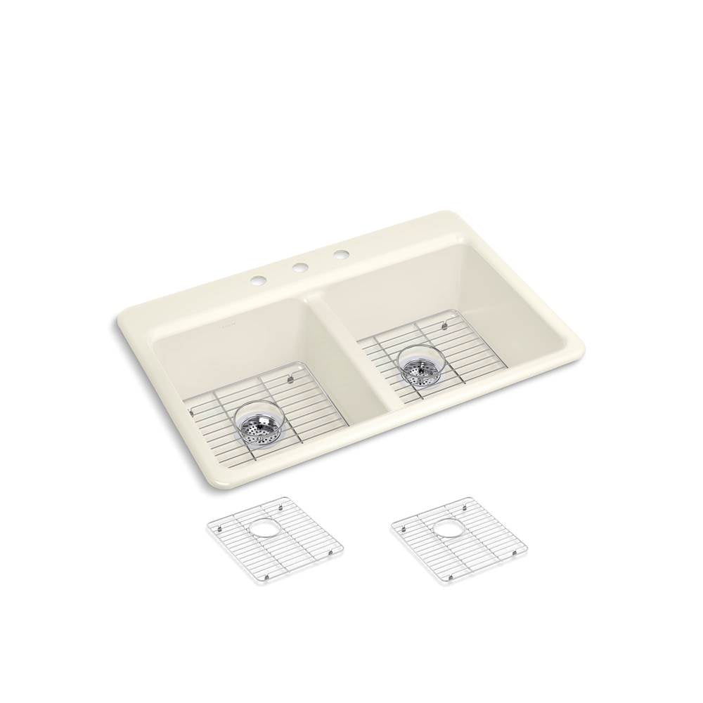 Riverby 33'' top-mount double-bowl kitchen sink