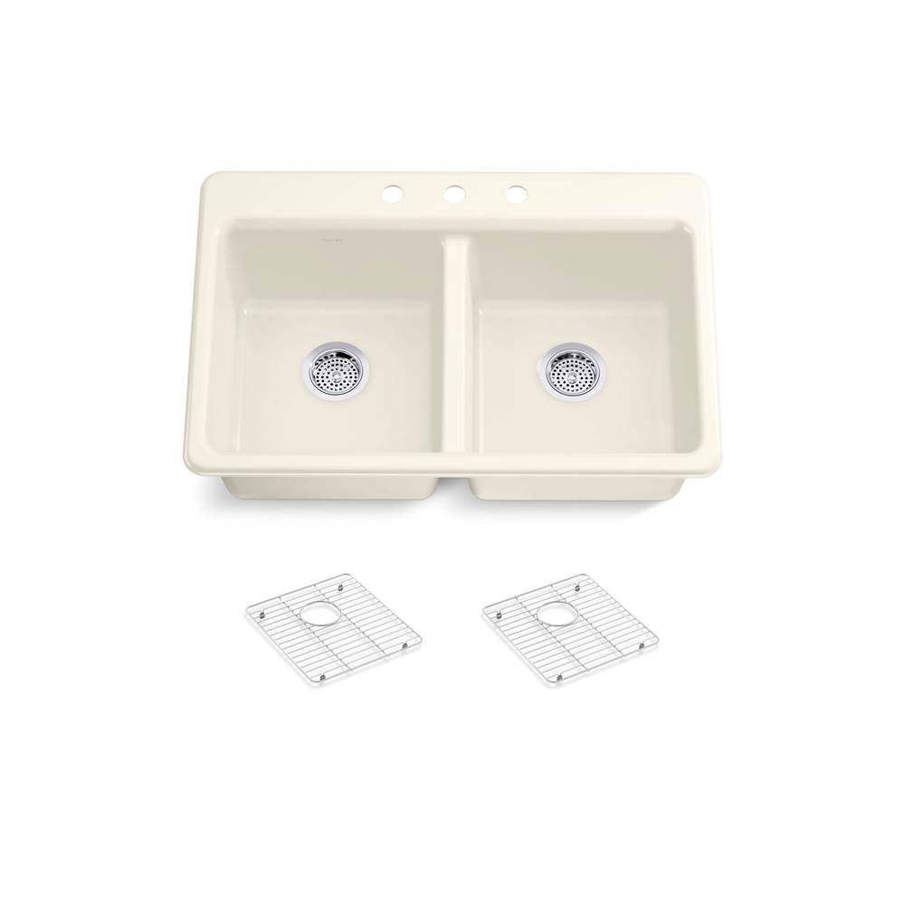 Riverby 33'' top-mount double-bowl kitchen sink