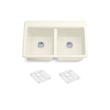 Riverby 33'' top-mount double-bowl kitchen sink