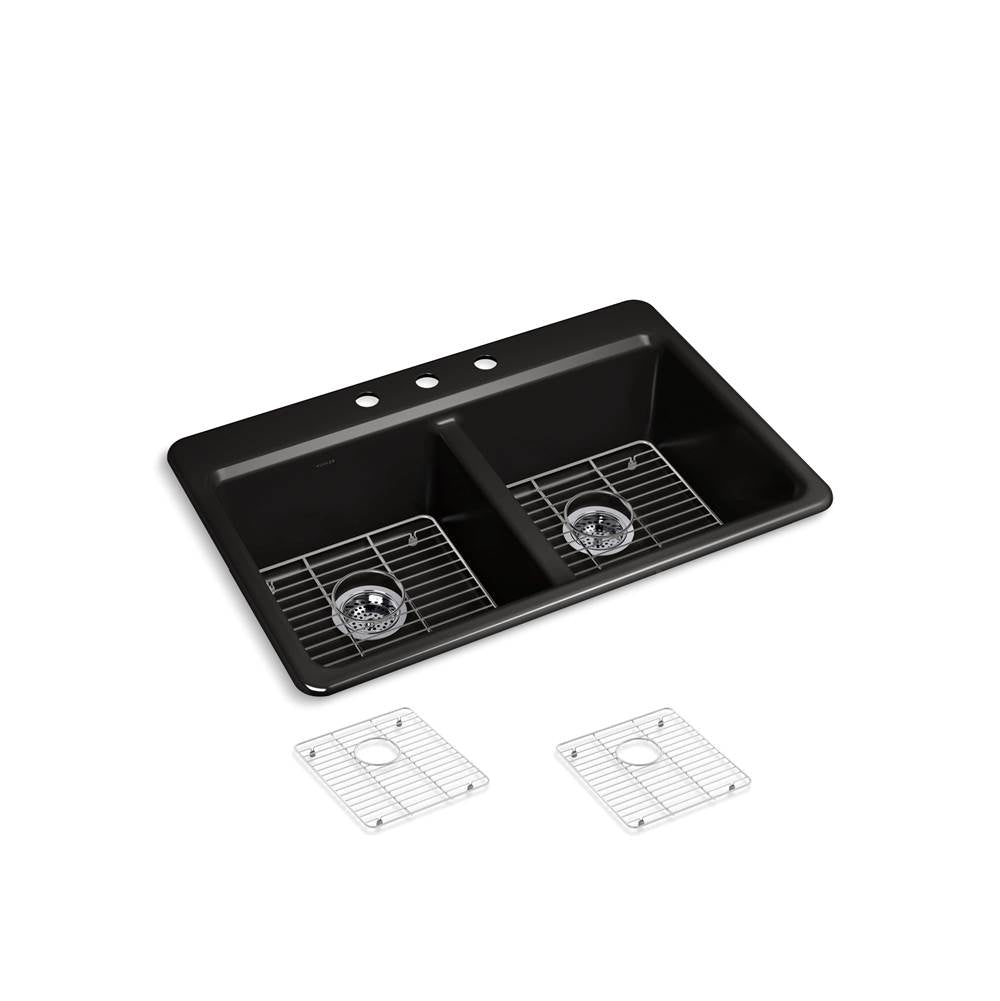 Riverby 33'' top-mount double-bowl kitchen sink