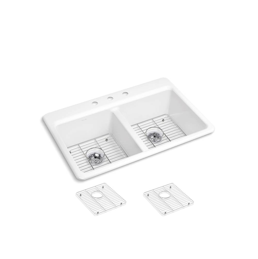 Riverby 33'' top-mount double-bowl kitchen sink