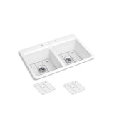 Riverby 33'' top-mount double-bowl kitchen sink