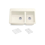 Riverby 33'' top-mount double-bowl kitchen sink