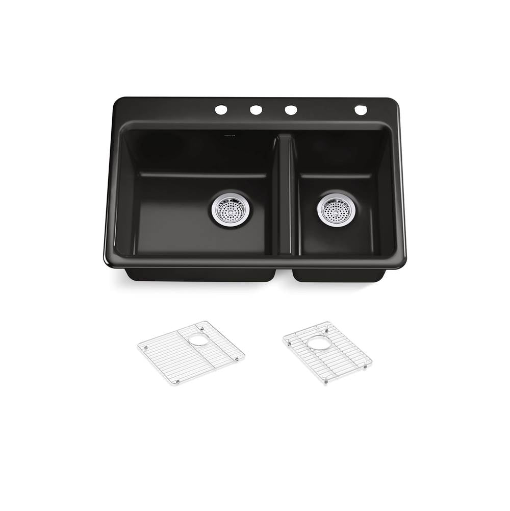 Riverby 33'' top-mount double-bowl kitchen sink