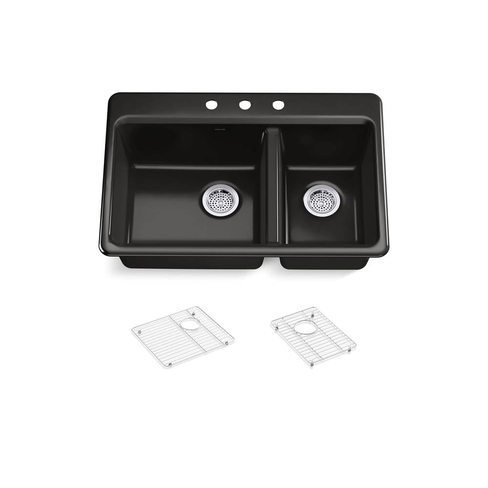 Riverby 33'' top-mount double-bowl kitchen sink