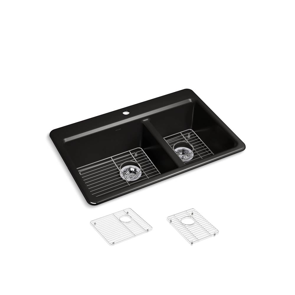 Riverby 33'' top-mount double-bowl kitchen sink