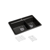 Riverby 33'' top-mount double-bowl kitchen sink