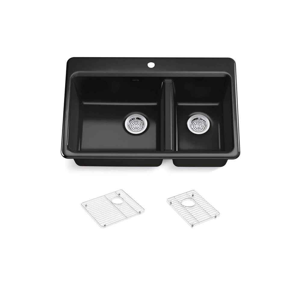 Riverby 33'' top-mount double-bowl kitchen sink