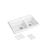Riverby 33'' top-mount double-bowl kitchen sink