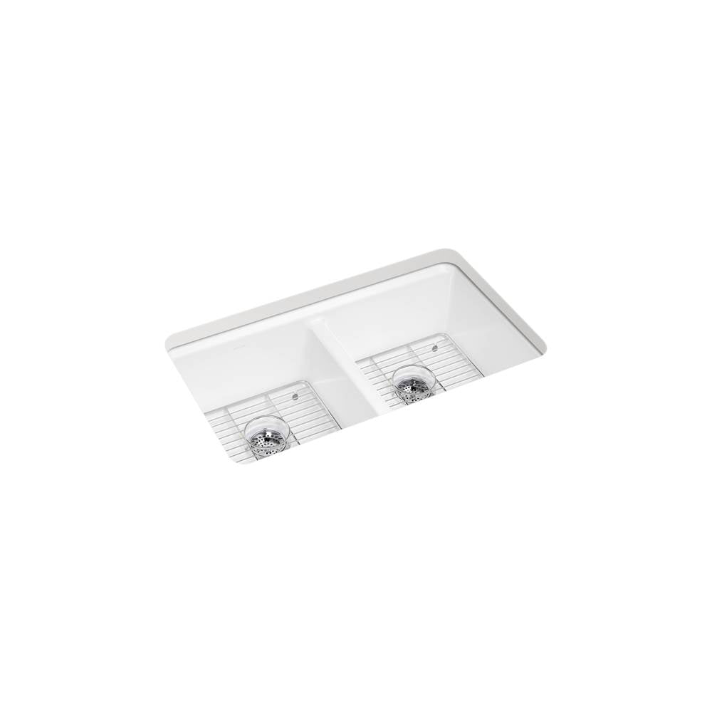 Riverby 33'' undermount double-bowl kitchen sink