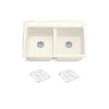 Riverby 33'' undermount double-bowl kitchen sink