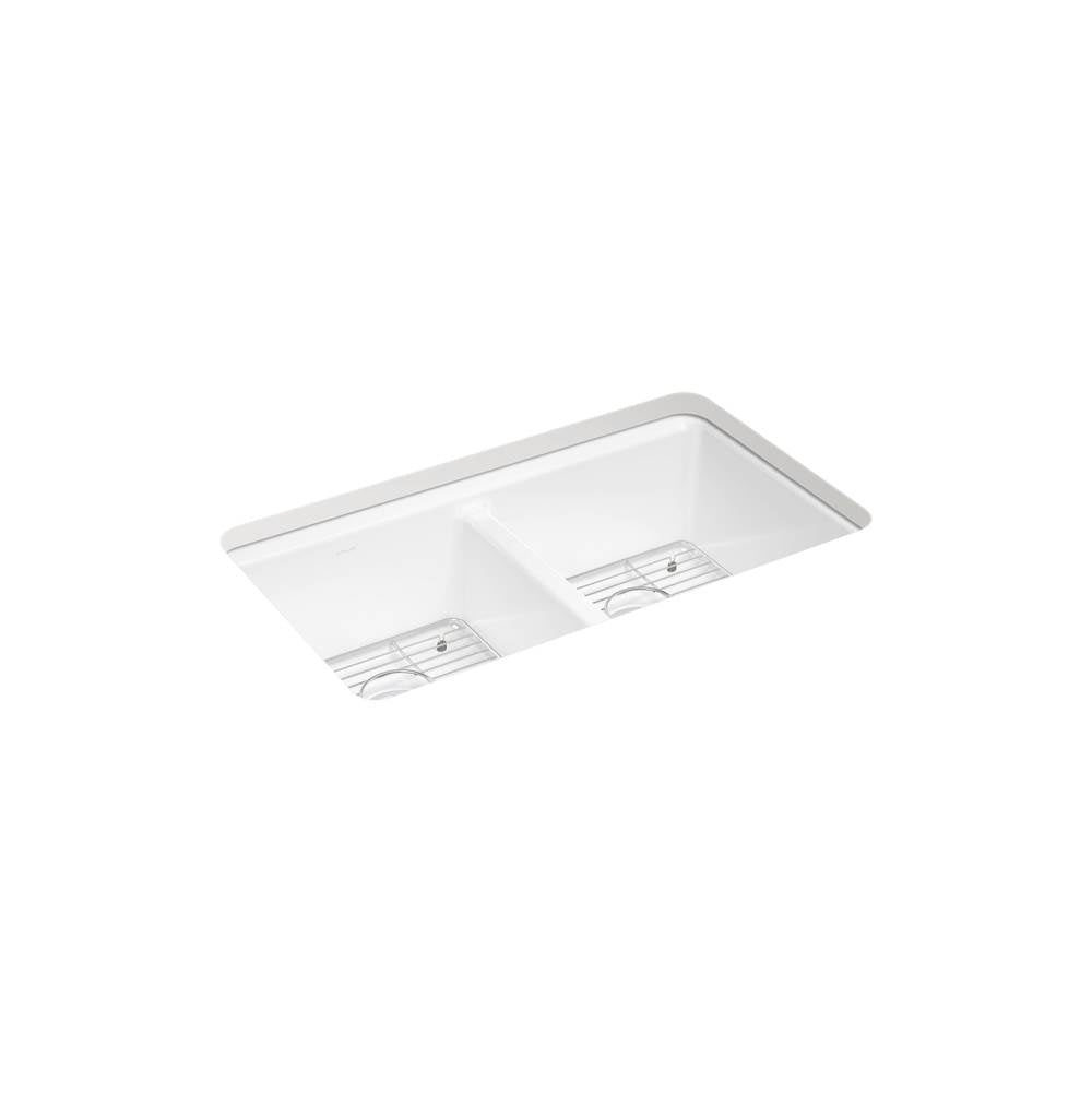 Riverby 33'' undermount double-bowl kitchen sink