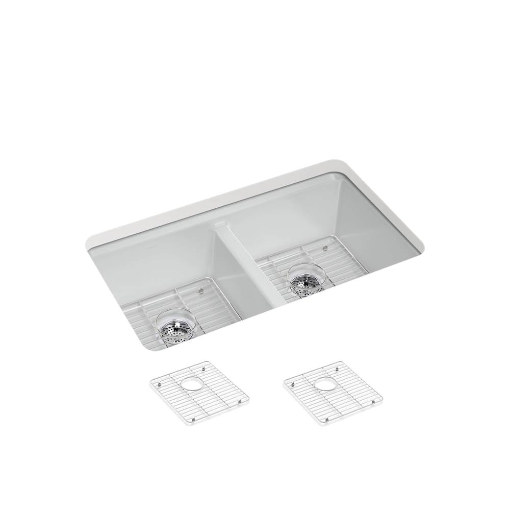 Riverby 33'' undermount double-bowl kitchen sink