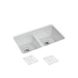 Riverby 33'' undermount double-bowl kitchen sink