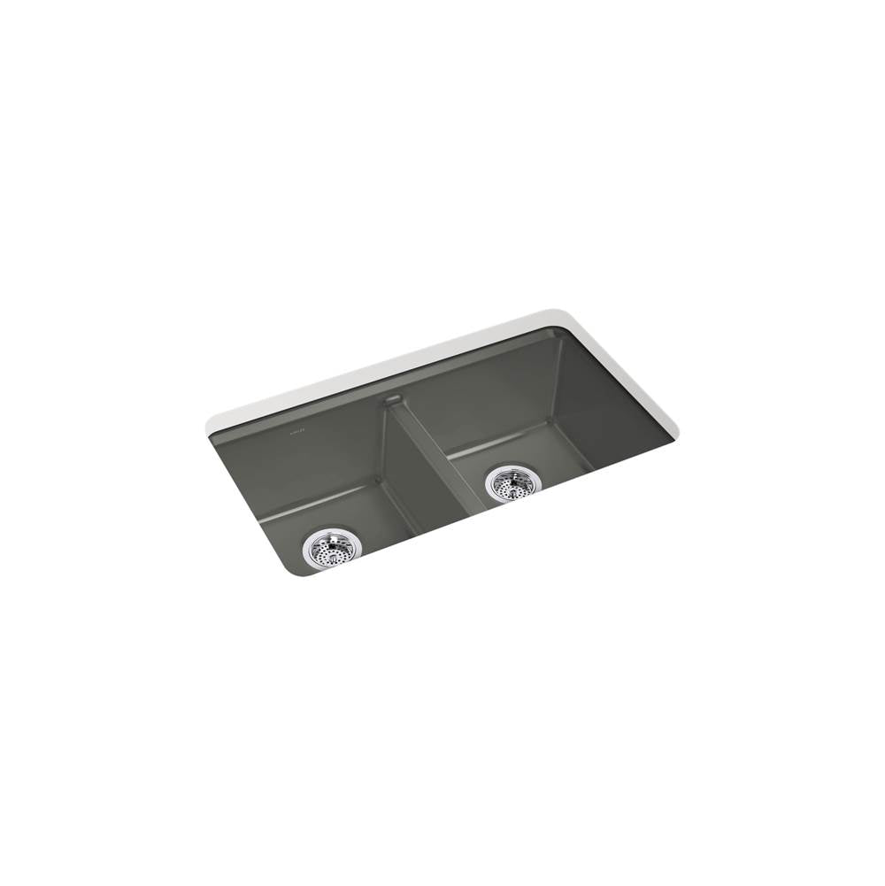Riverby 33'' undermount double-bowl workstation kitchen sink
