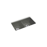 Kohler - Riverby 33'' undermount double-bowl kitchen sink - Thunder Grey