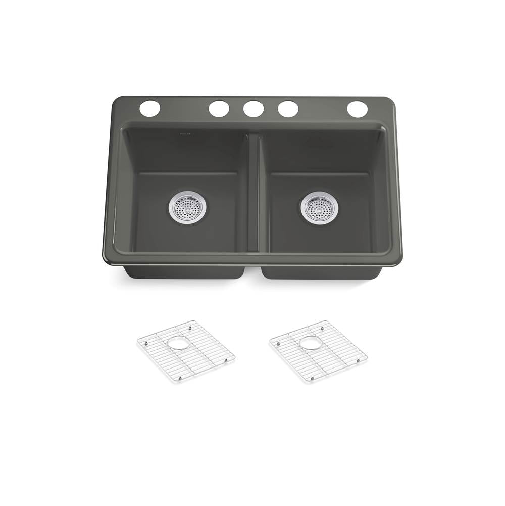 Riverby 33'' undermount double-bowl kitchen sink
