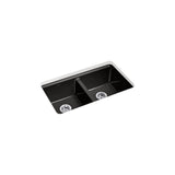 Kohler - Riverby 33'' undermount double-bowl kitchen sink - Black