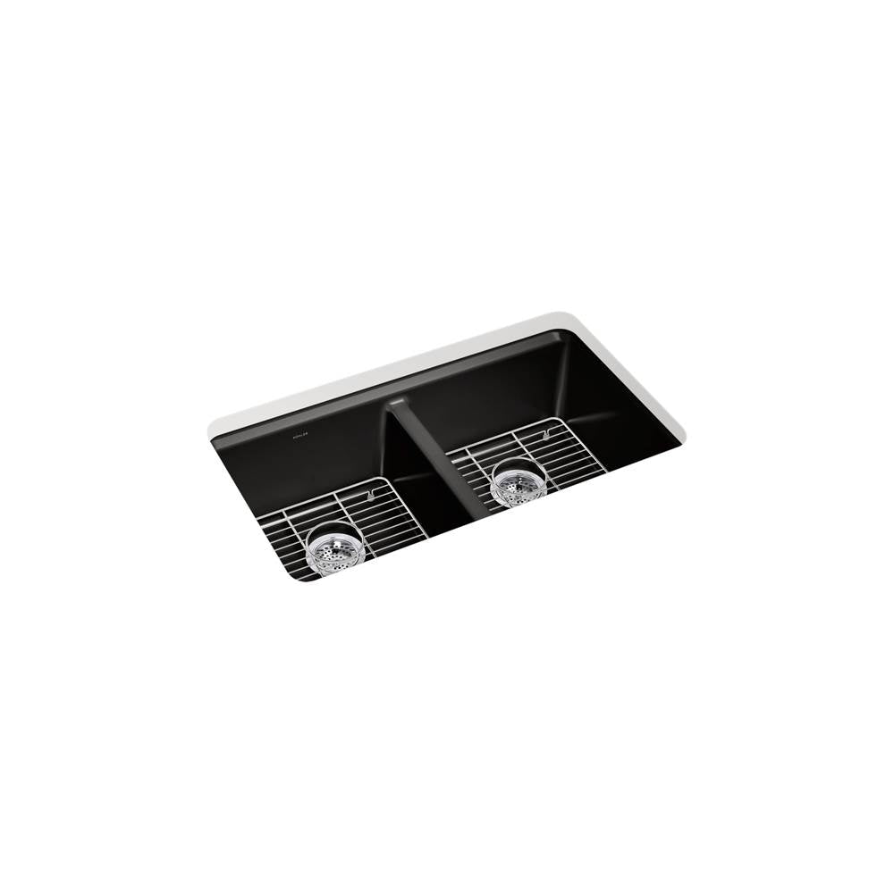 Riverby 33'' undermount double-bowl kitchen sink