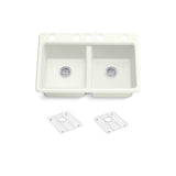 Riverby 33'' undermount double-bowl kitchen sink