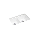 Kohler - Riverby 33'' undermount double-bowl kitchen sink - White