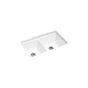 Kohler - Riverby 33'' undermount double-bowl kitchen sink - White