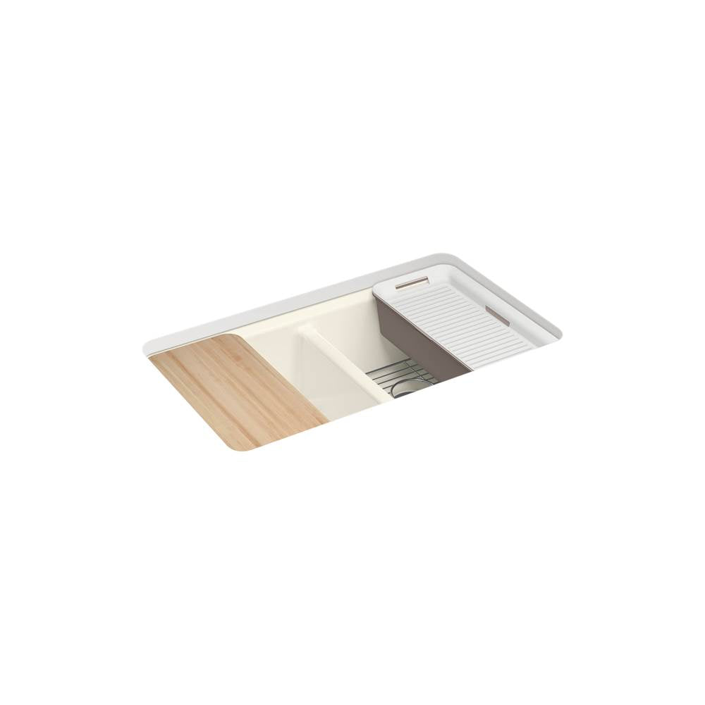 Riverby 33'' undermount double-bowl workstation kitchen sink