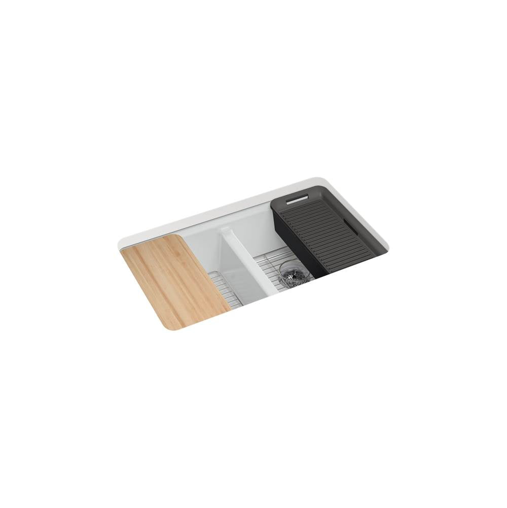 Riverby 33'' undermount double-bowl workstation kitchen sink