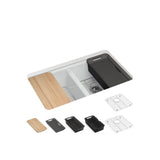Kohler - Riverby 33'' undermount double-bowl workstation kitchen sink - Ice Grey