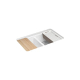 Riverby 33'' undermount double-bowl workstation kitchen sink