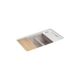 Riverby 33'' undermount double-bowl workstation kitchen sink