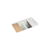 Riverby 33'' undermount double-bowl workstation kitchen sink