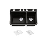 Riverby 33'' undermount double-bowl kitchen sink