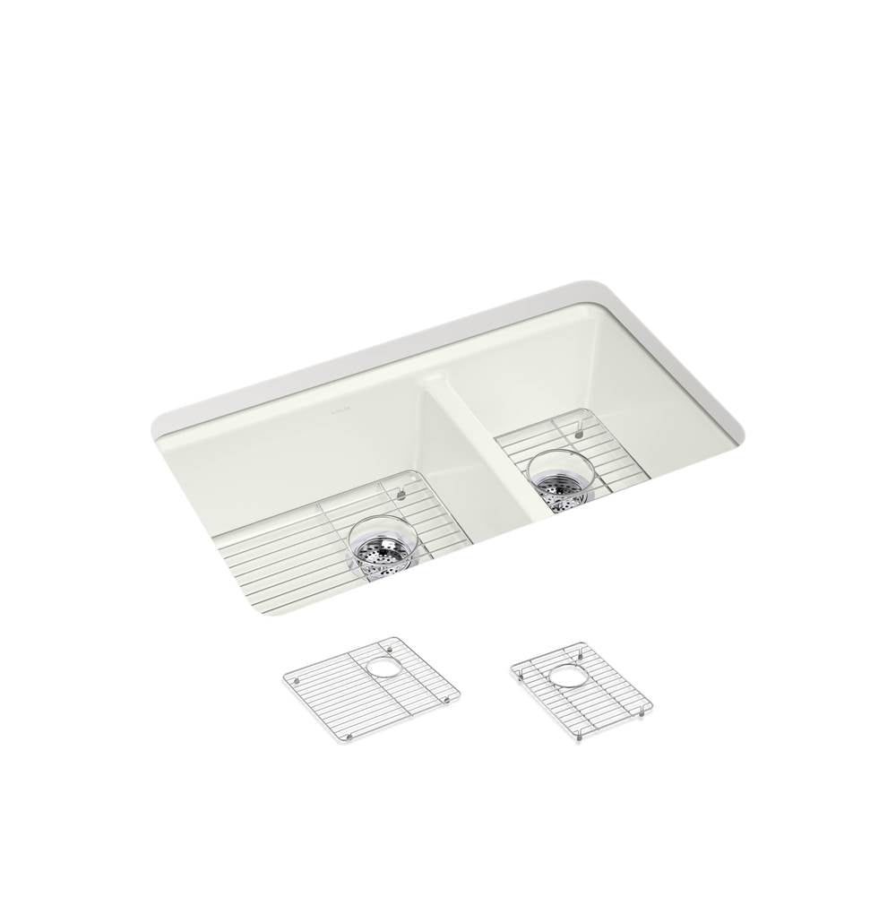 Riverby 33'' undermount double-bowl kitchen sink