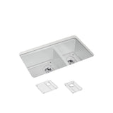 Riverby 33'' undermount double-bowl kitchen sink