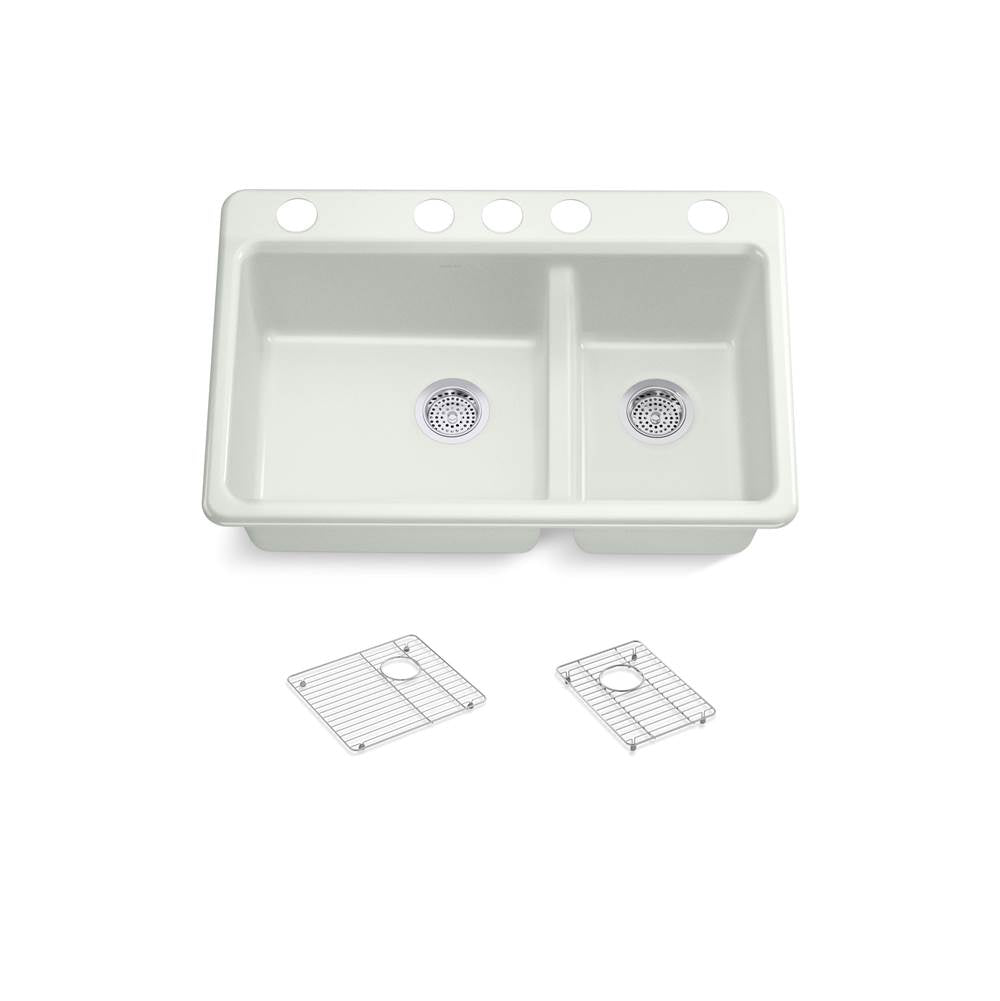 Riverby 33'' undermount double-bowl kitchen sink