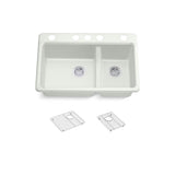 Riverby 33'' undermount double-bowl kitchen sink