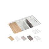 Kohler - Riverby 33'' undermount double-bowl workstation kitchen sink - Sea Salt