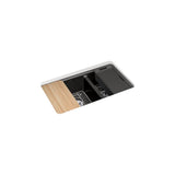 Riverby 33'' undermount double-bowl workstation kitchen sink