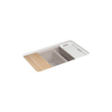 Riverby 33'' undermount double-bowl workstation kitchen sink