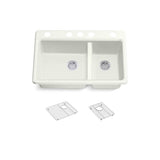 Riverby 33'' undermount double-bowl kitchen sink