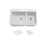 Riverby 33'' undermount double-bowl kitchen sink