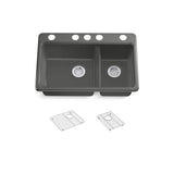 Riverby 33'' undermount double-bowl kitchen sink