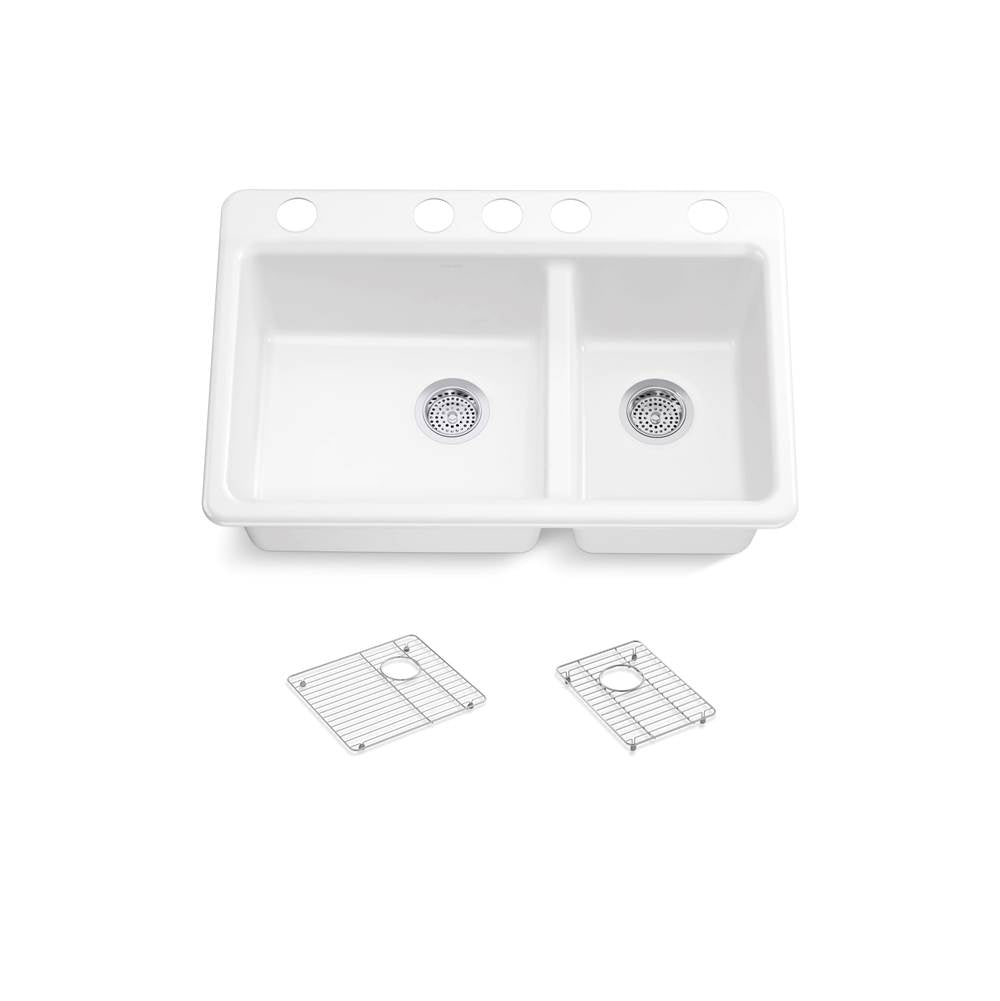 Riverby 33'' undermount double-bowl kitchen sink