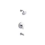 Kohler - Elate Rite-Temp Bath And Shower Trim Kit With Push-Button Diverter 1.5 GPM - Polished Chrome