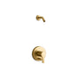 Kohler - Elate Rite-Temp Shower Trim Kit With Push-Button Diverter Without Showerhead - Vibrant Brushed Moderne Brass